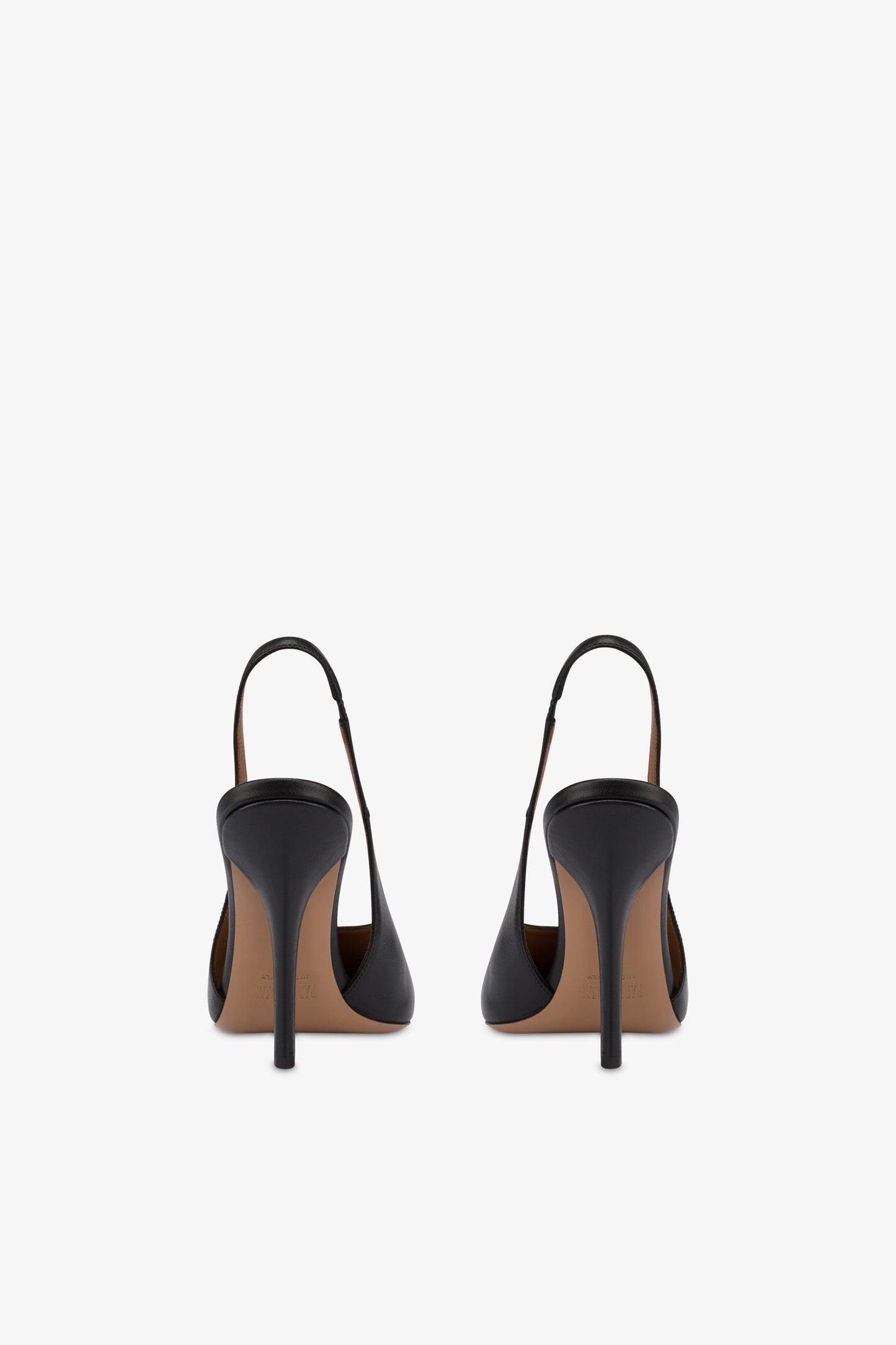 Slingbacks in black leather