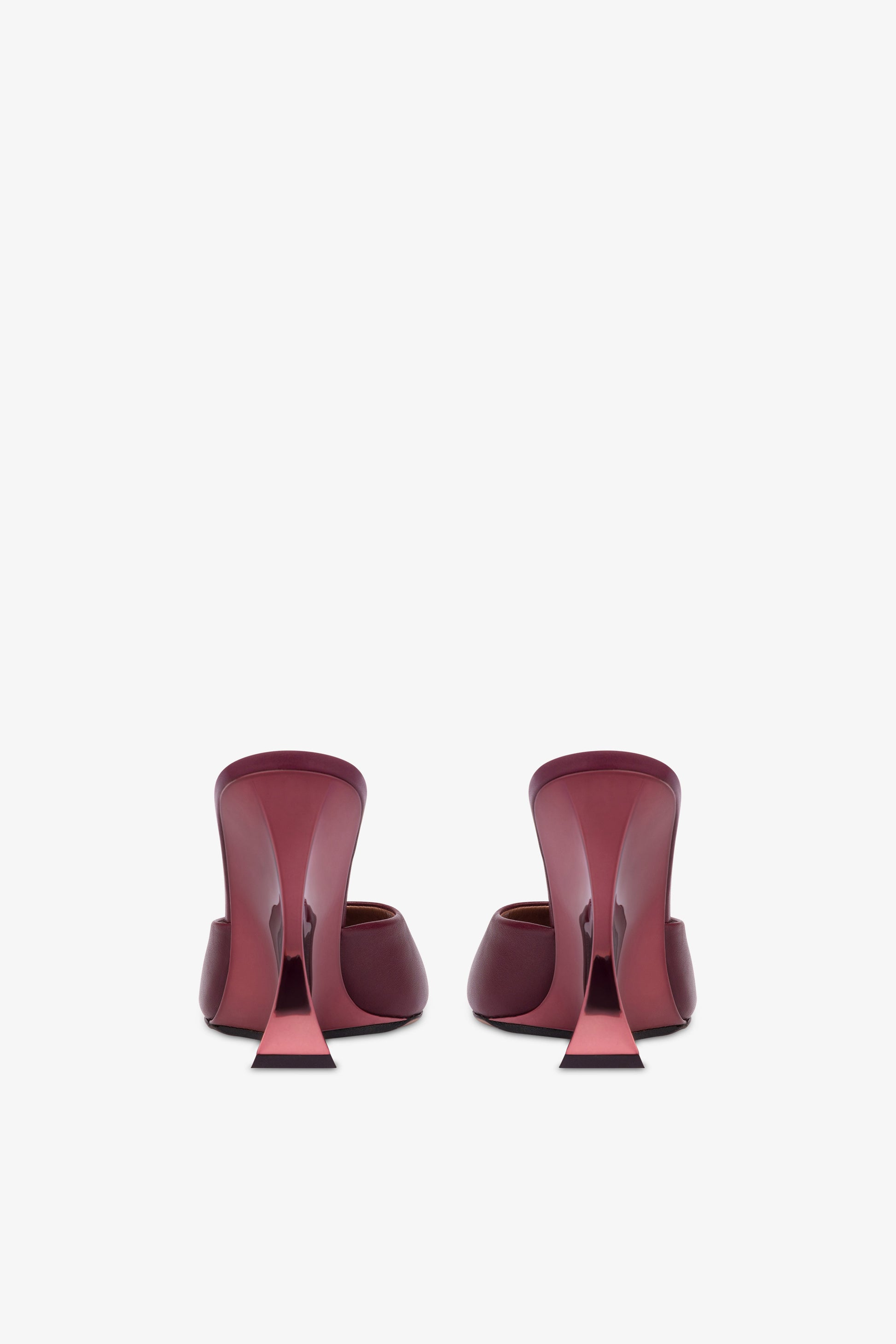 Mules in rouge noir leather