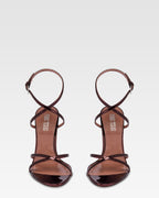 SANDALI IN PELLE SPECCHIATA COLOR WINE SUNSET