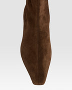 Ankle boots in ebony calf suede leather