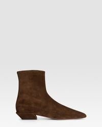 Ankle boots in ebony calf suede leather — EBONY