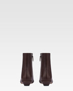 Ankle boots in mocha calf leather