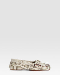 Loafers in natural printed python leather — PRINTED PYTHON