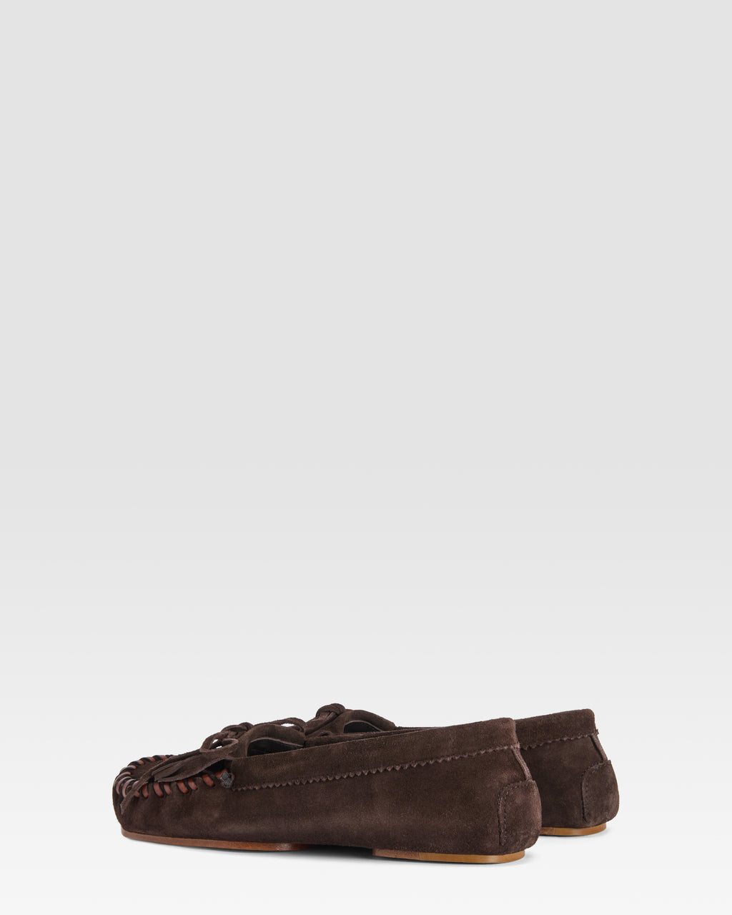 Loafers in ebony calf suede leather
