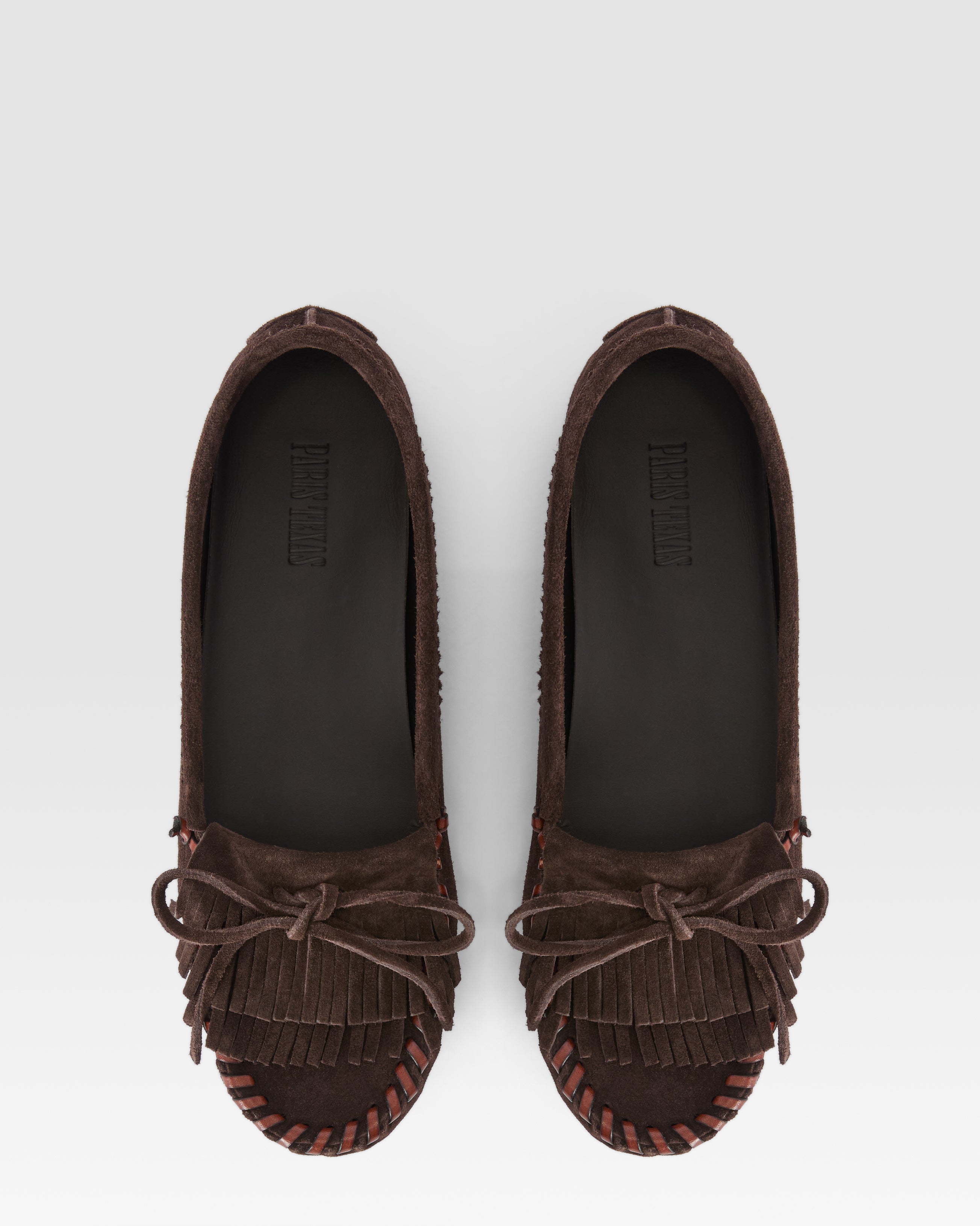 Loafers in ebony calf suede leather