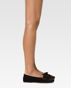 Loafer aus schwarzem Wildleder