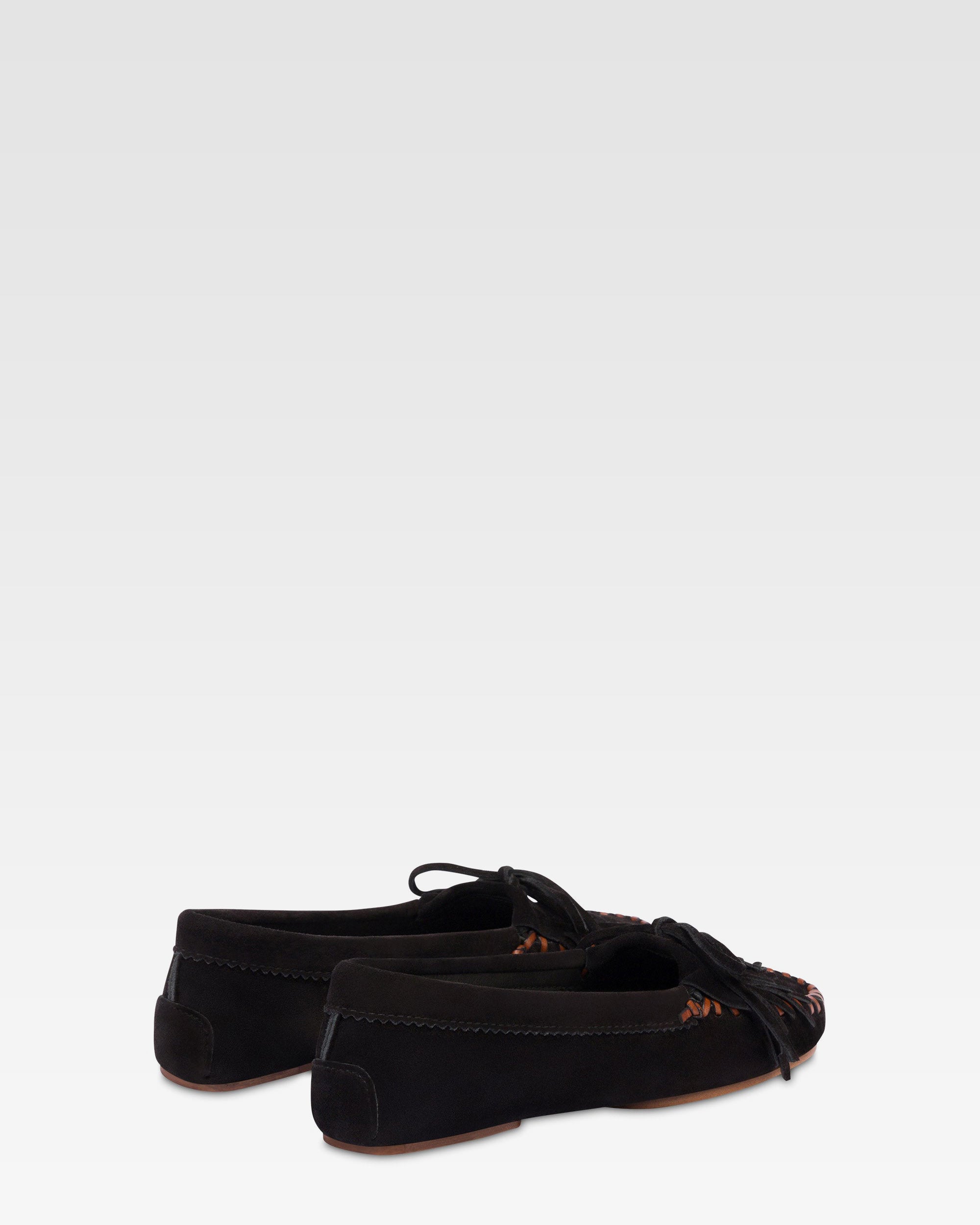 Loafer aus schwarzem Wildleder