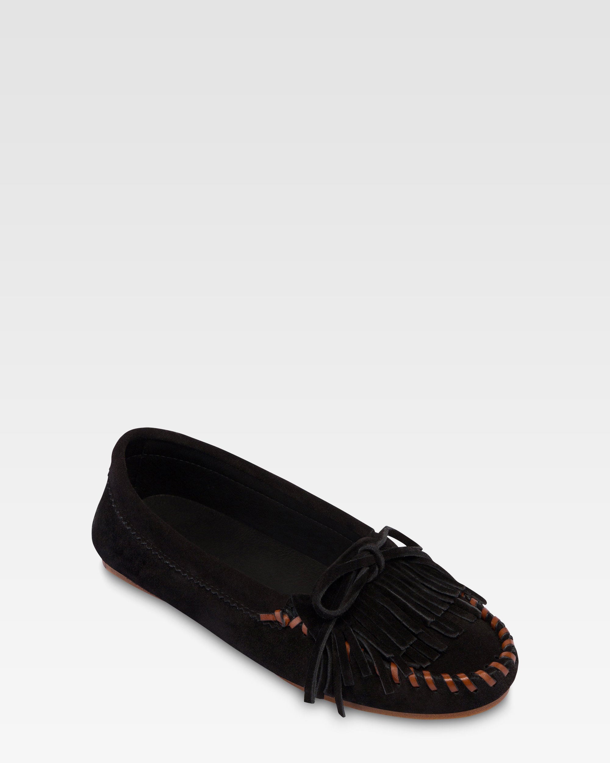 Loafer aus schwarzem Wildleder