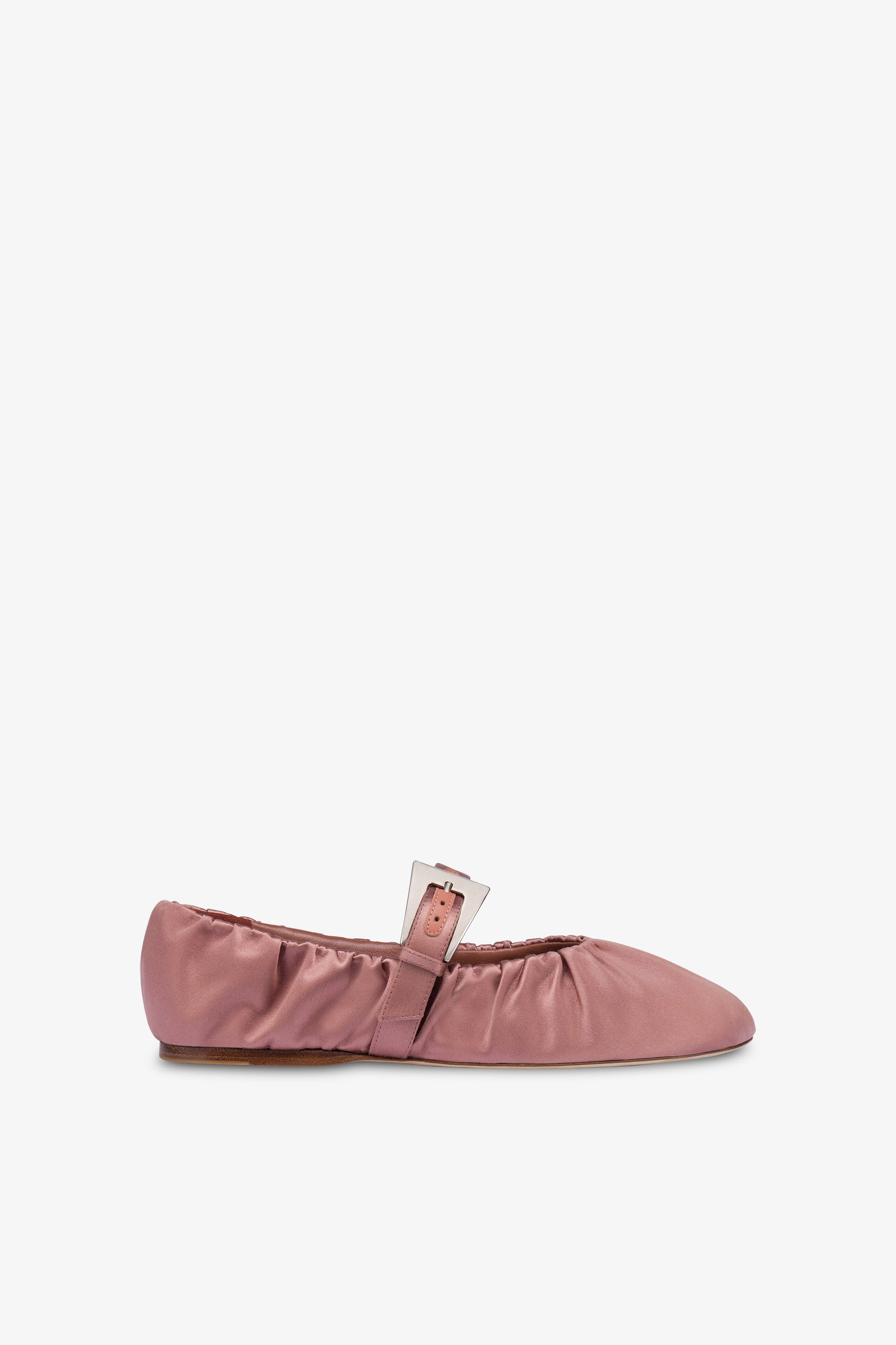 Ballet flats in dark phard satin