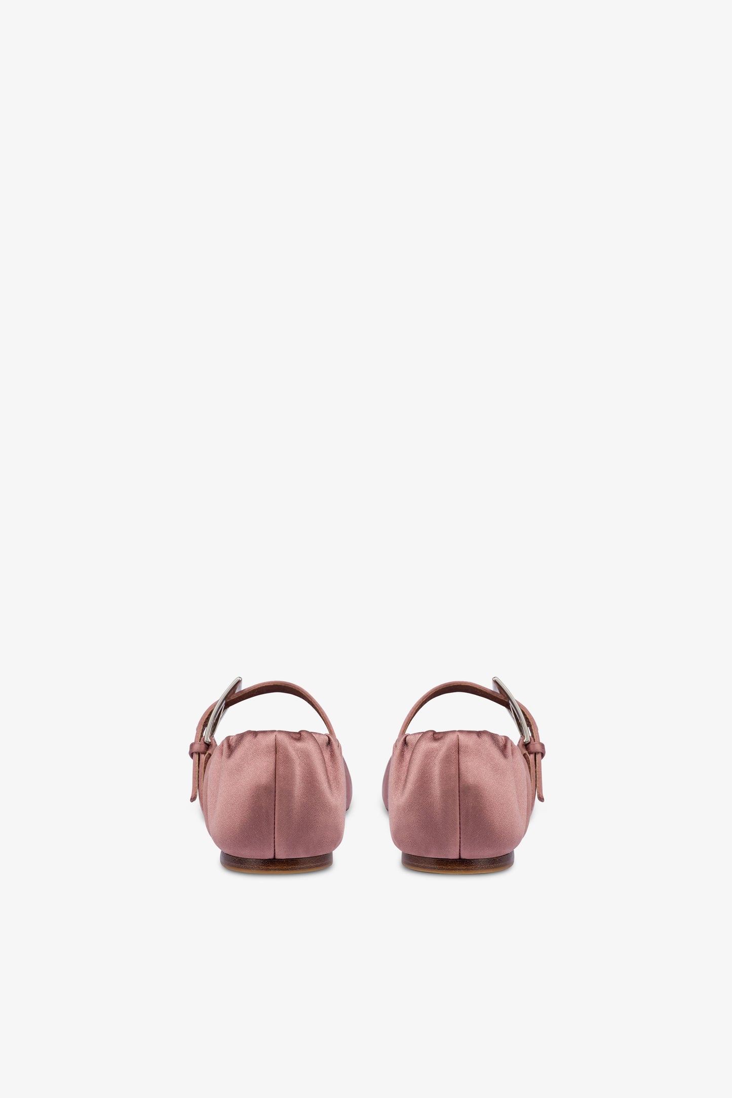 Ballet flats in dark phard satin