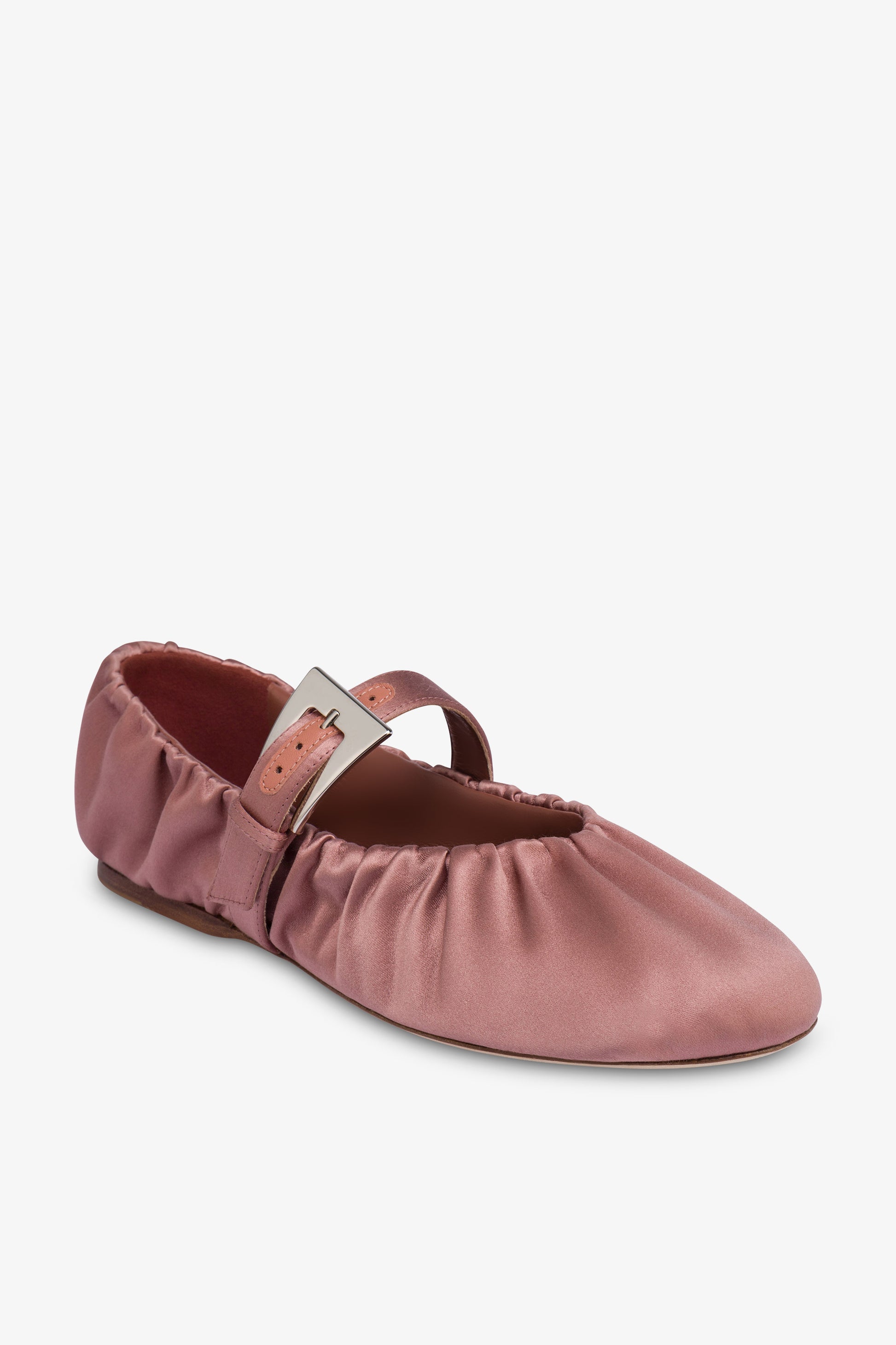 Ballet flats in dark phard satin