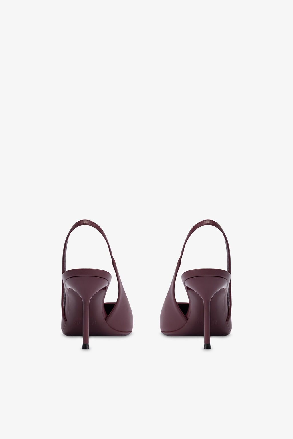 Slingbacks in rouge noir leather