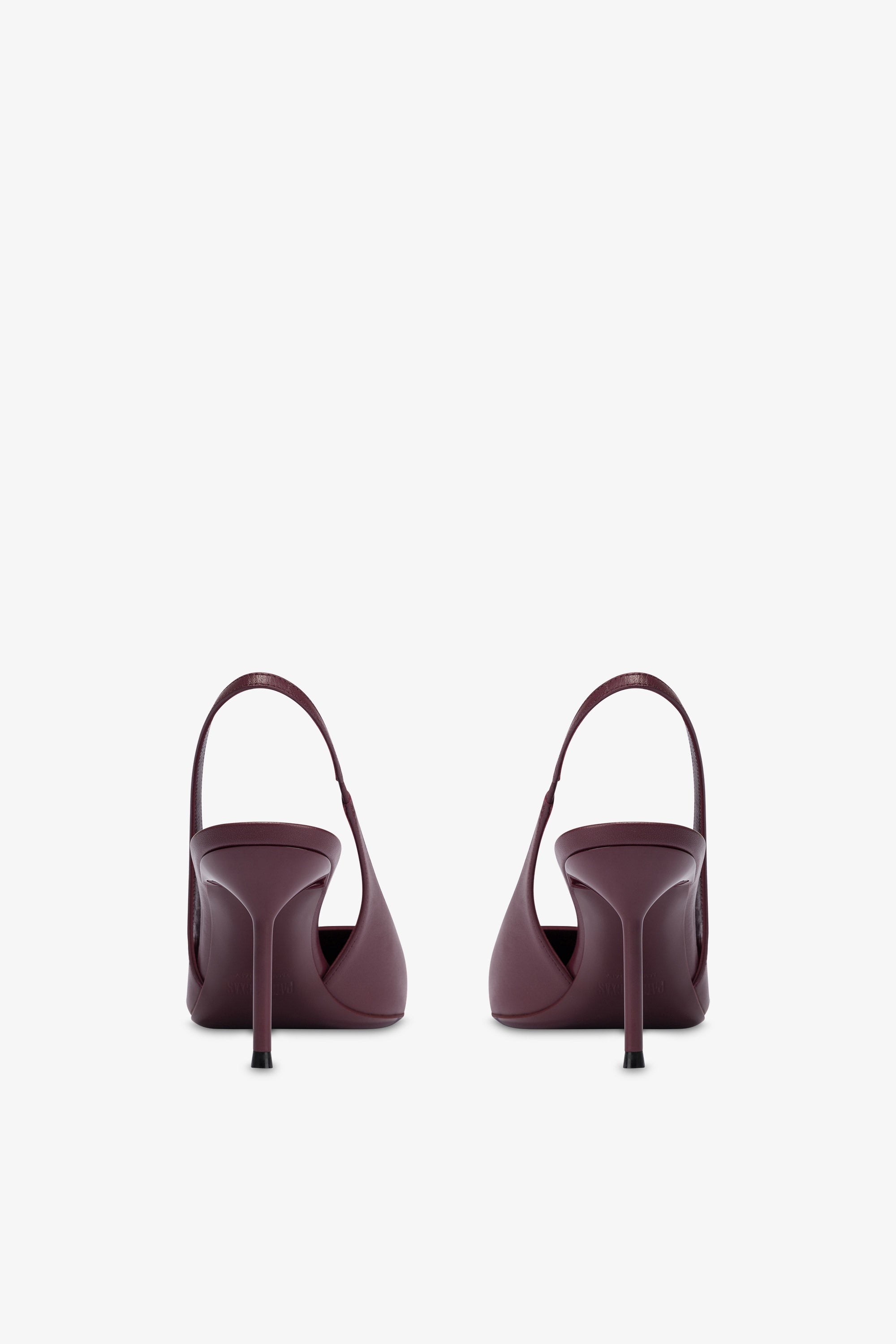 Slingbacks in rouge noir leather