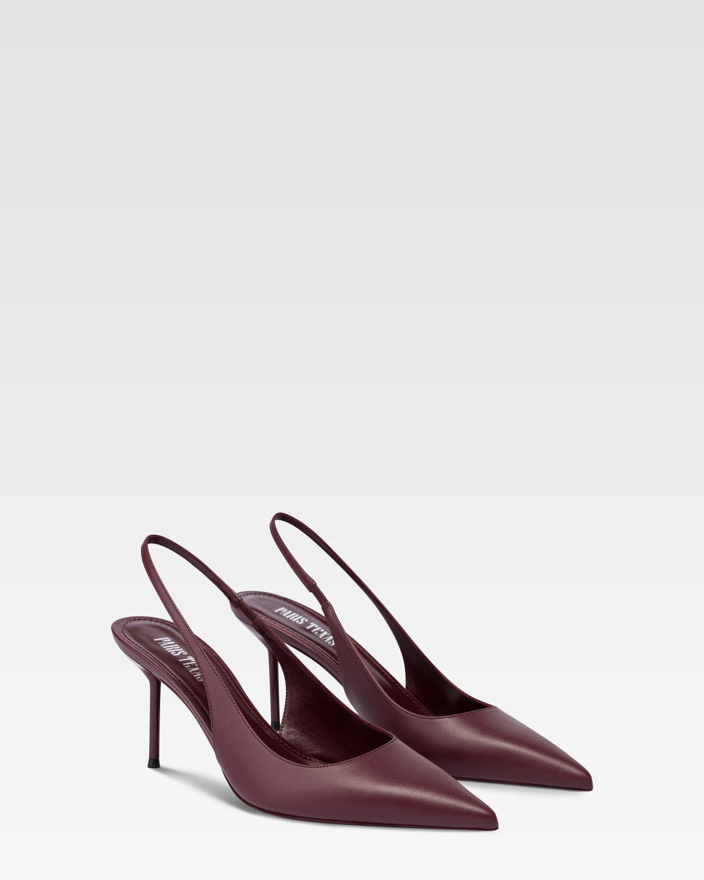 Slingbacks in rouge noir leather