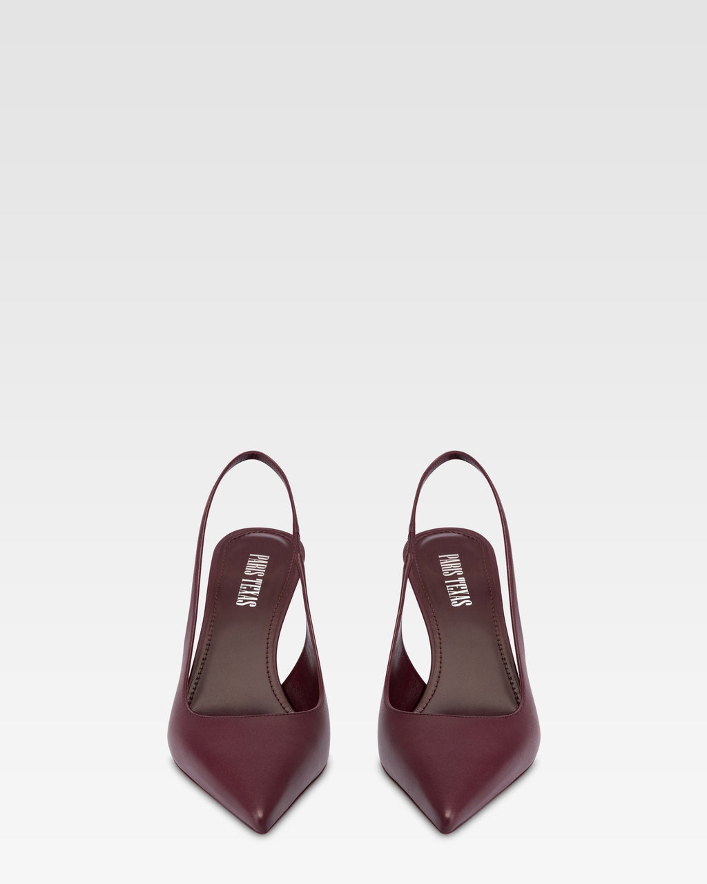 Slingbacks in rouge noir leather