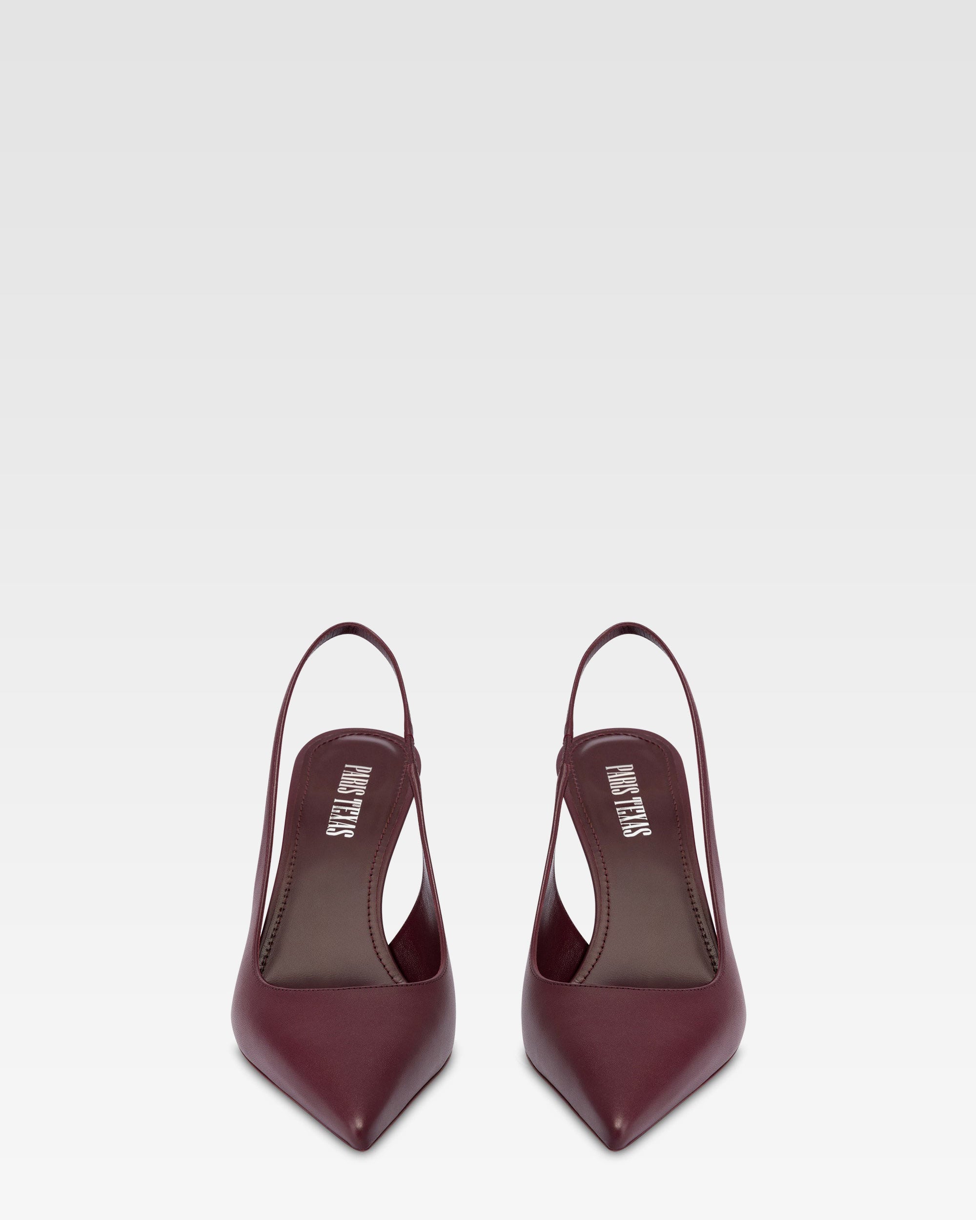 Slingbacks in rouge noir leather