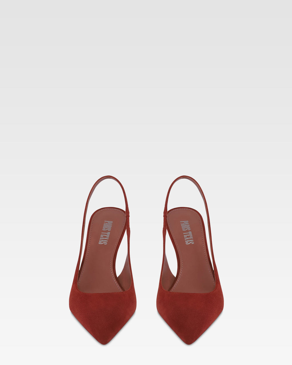 Slingbacks in brandy suede leather