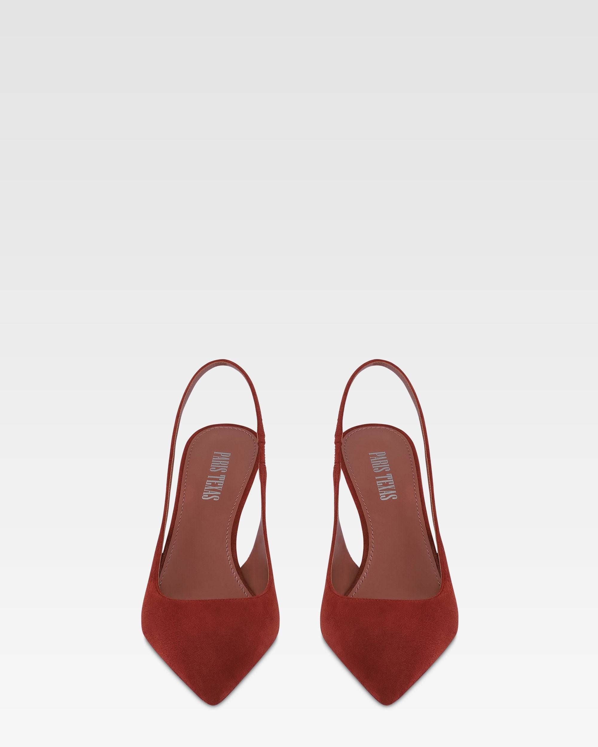 Slingbacks in brandy suede leather