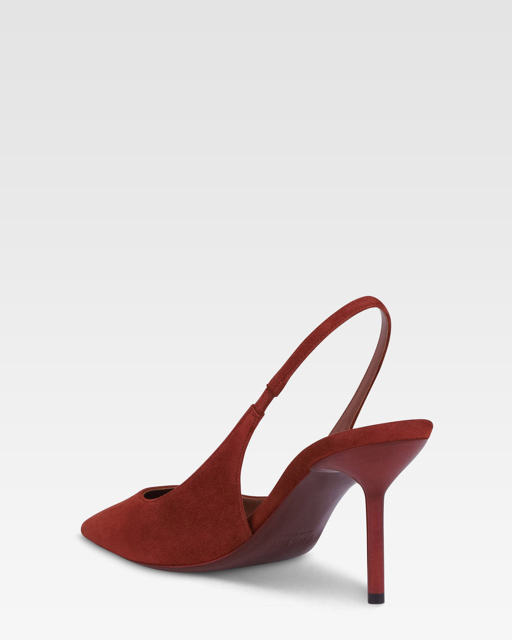 Slingbacks in brandy suede leather
