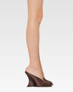 Sabot in raso color ebano