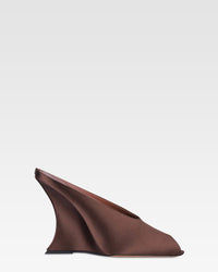 Sabot in raso color ebano — Ebony