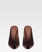 Sabot in raso color ebano