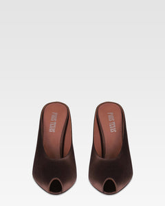 Sabot in raso color ebano