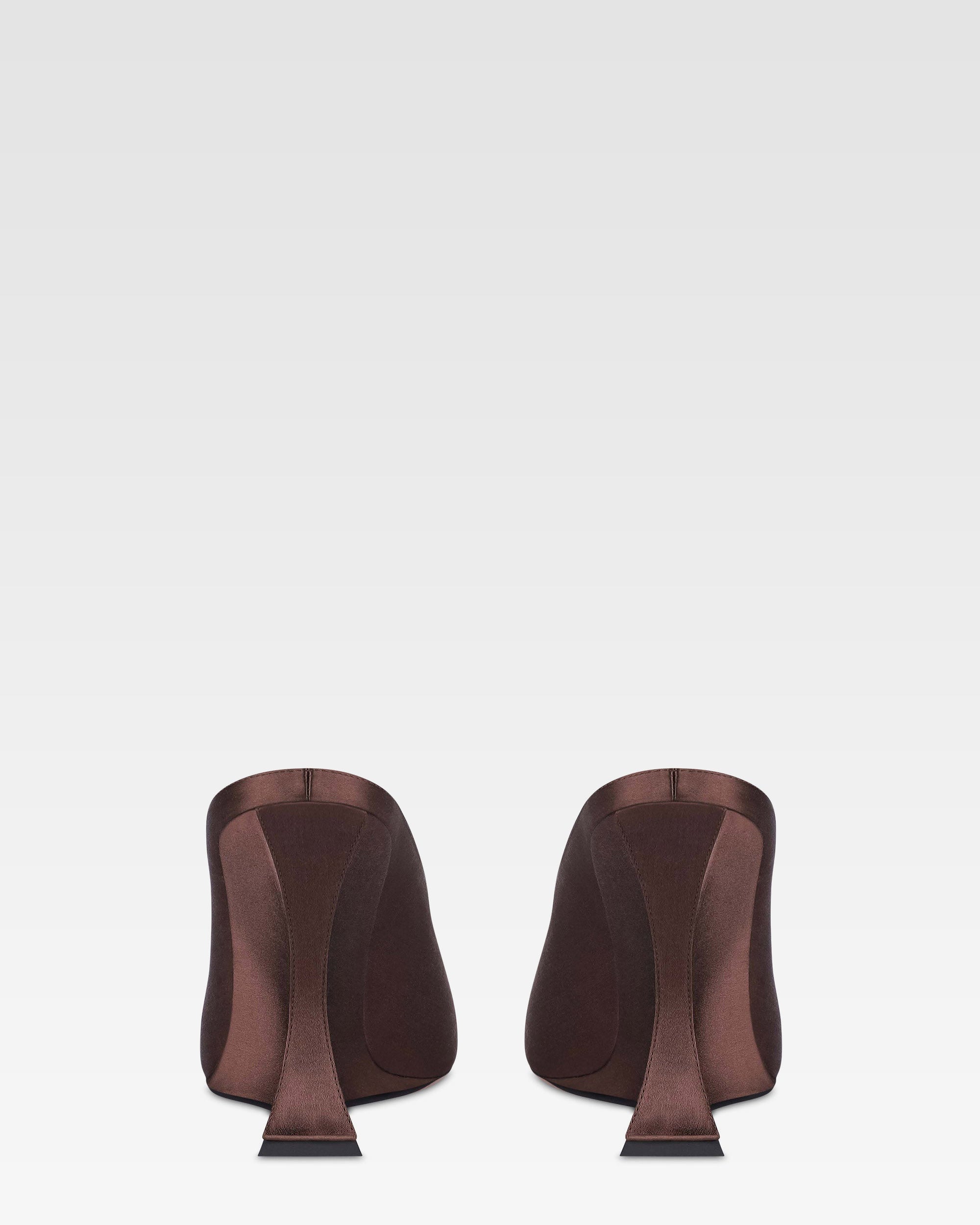 Sabot in raso color ebano