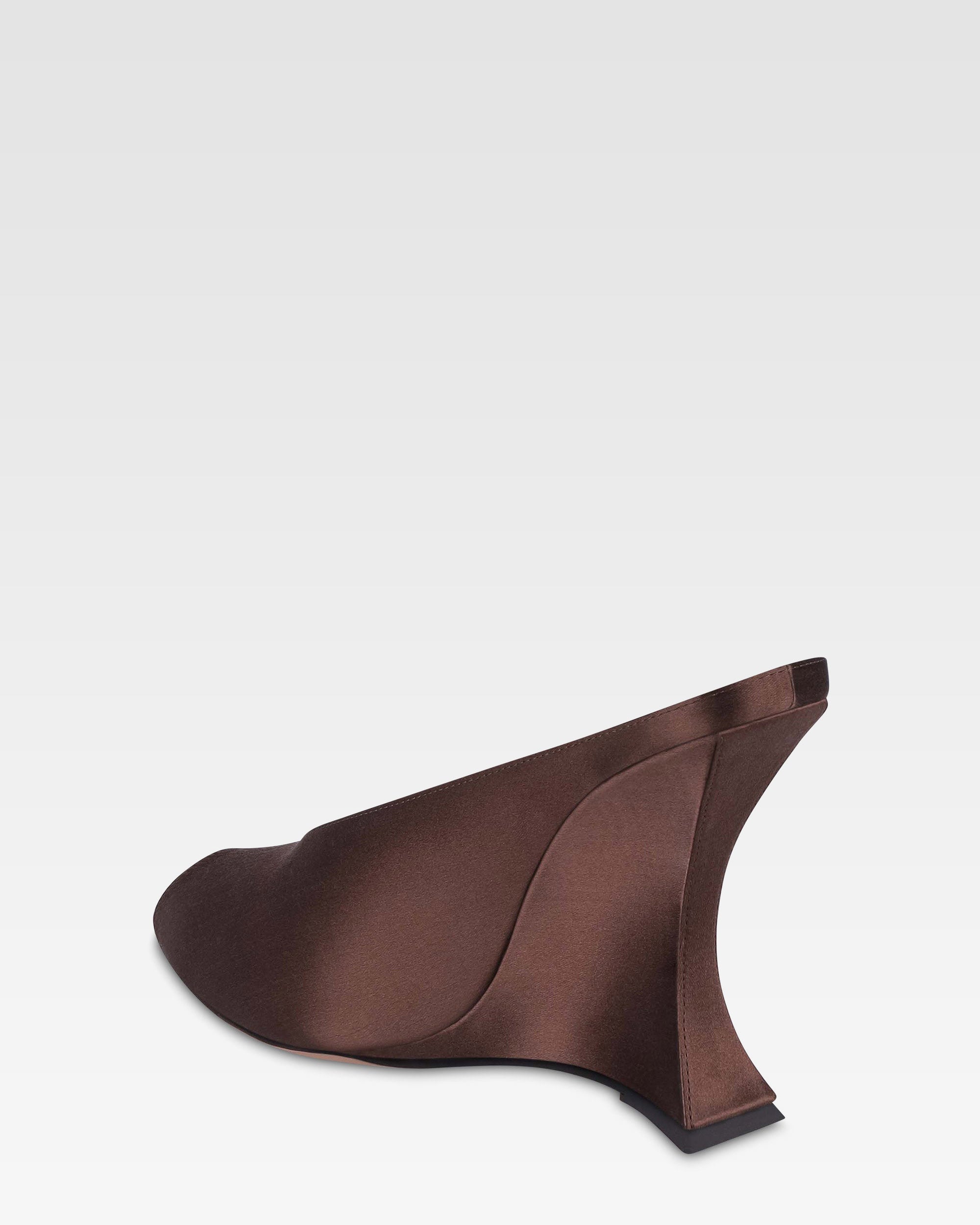 Sabot in raso color ebano