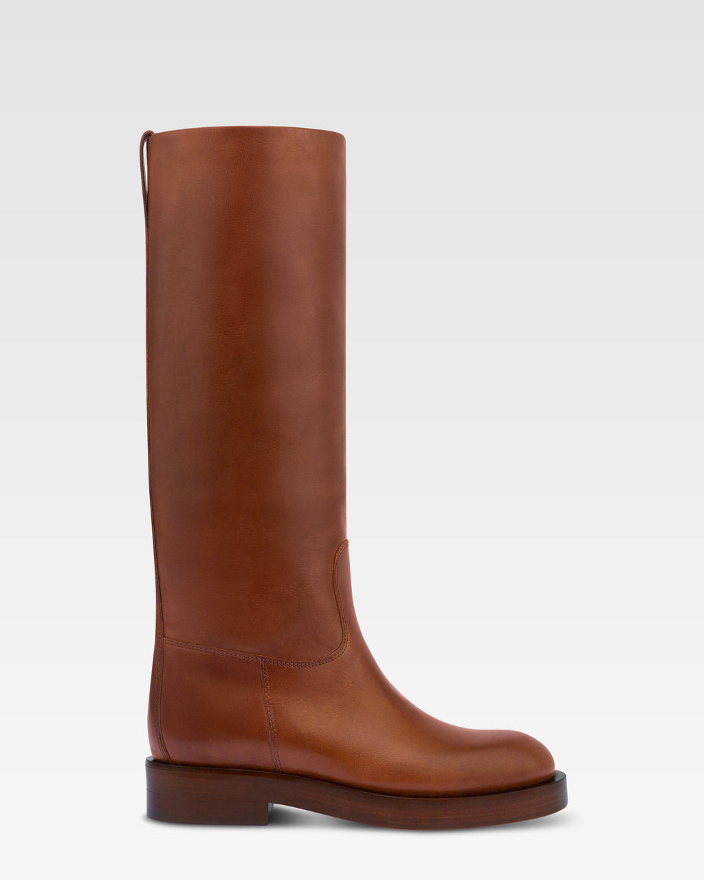 Botas de piel de becerro color tostado