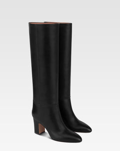 Stiefel aus schwarzem Kalbsleder