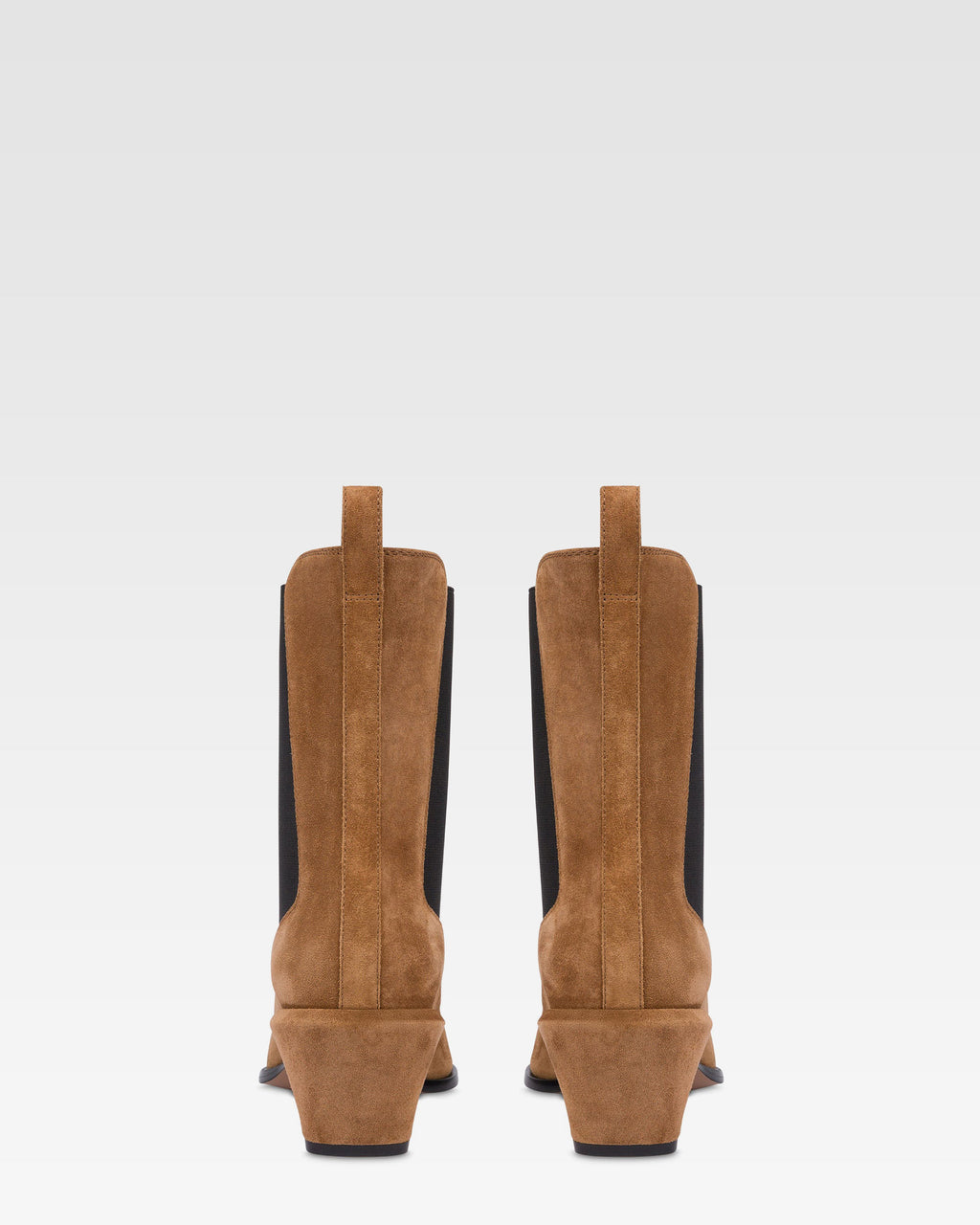 Bottines en cuir suede de veau couleur marron