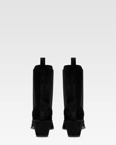 Stivaletti in pelle scamosciata nera