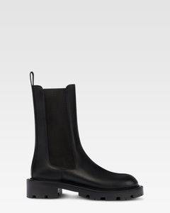 Stivali in pelle nera