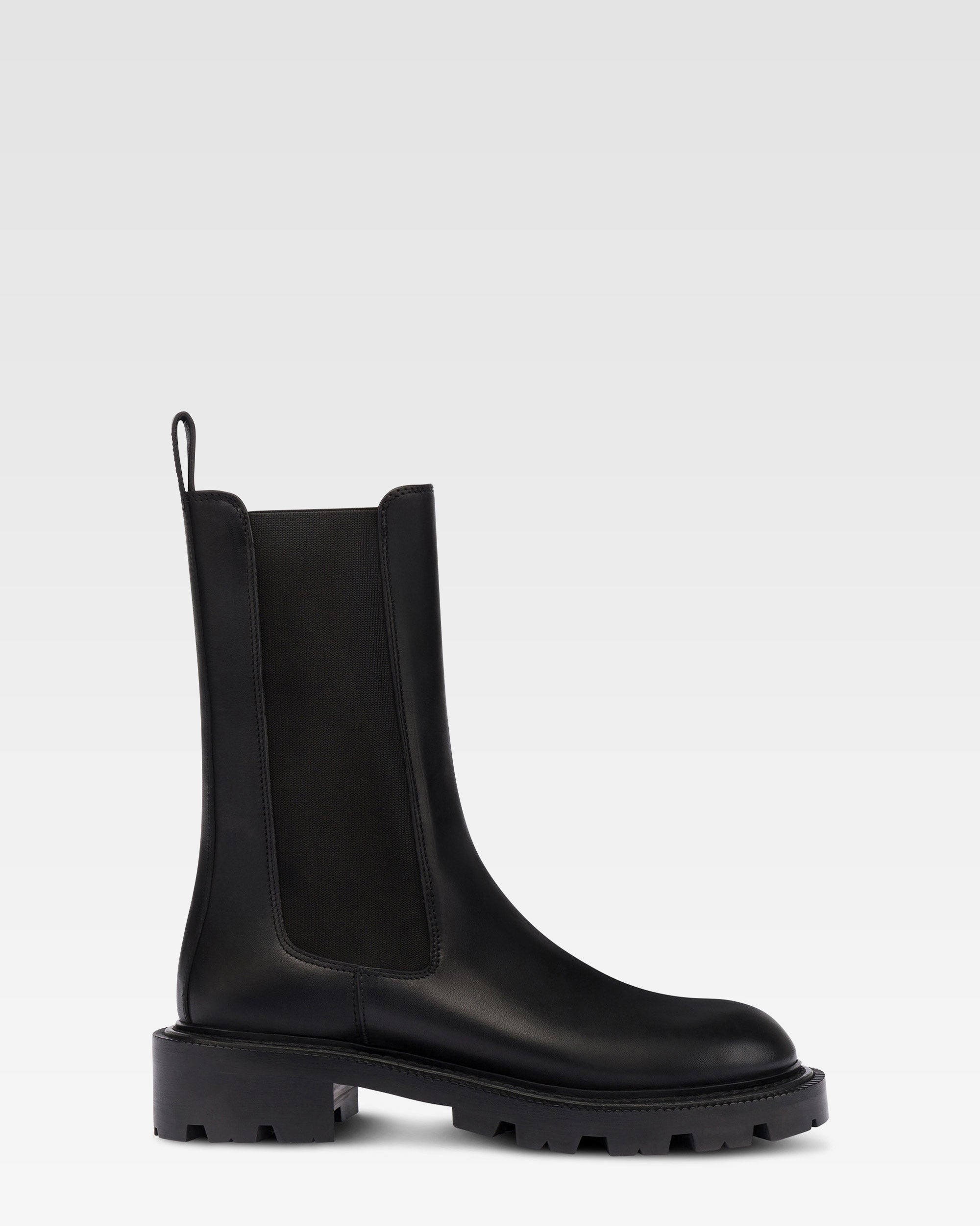 Stivali in pelle nera