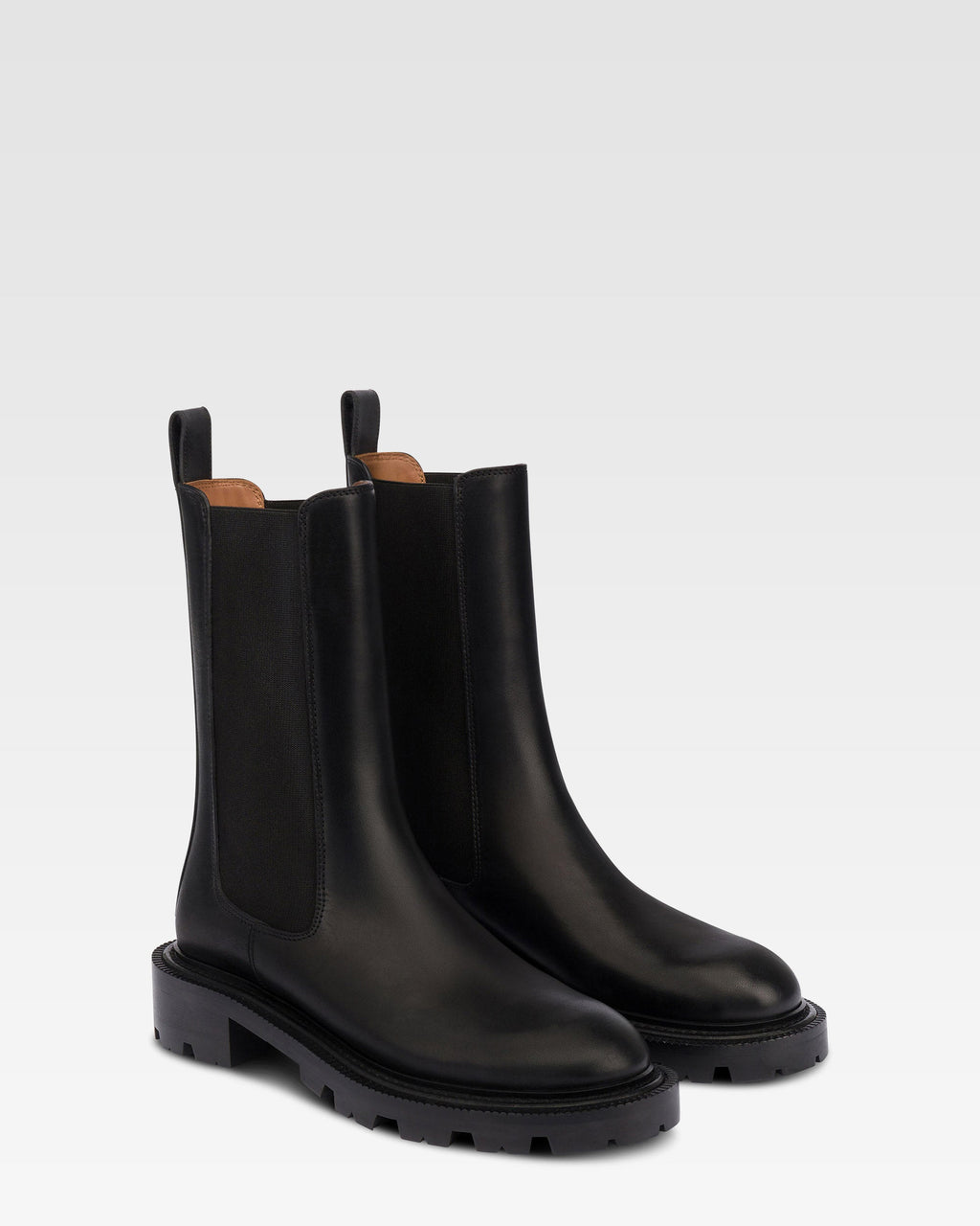 Stivali in pelle nera