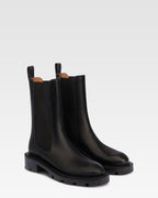 Stivali in pelle nera