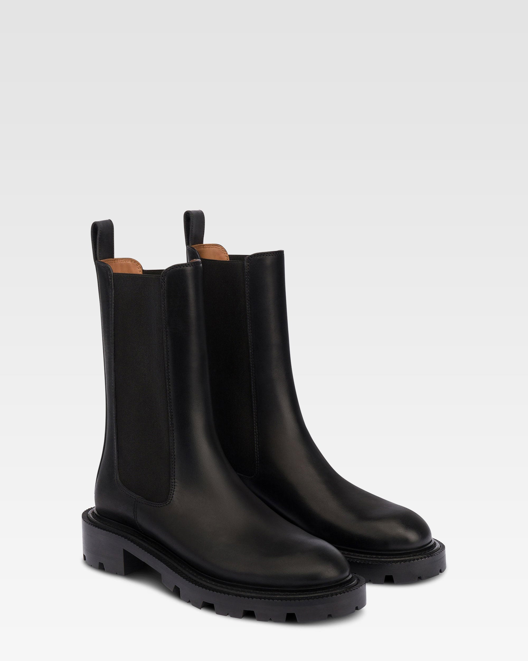 Stivali in pelle nera