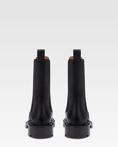 Stivali in pelle nera