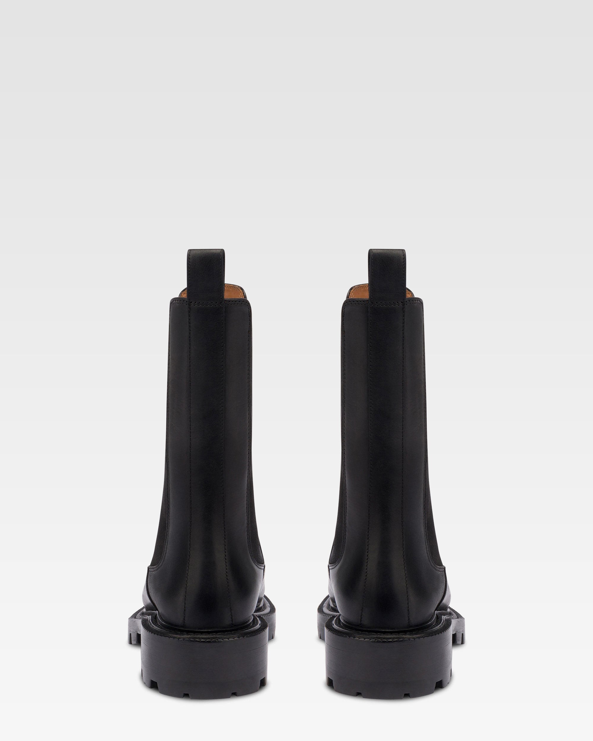 Stivali in pelle nera