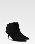 Stivaletti in pelle scamosciata nera