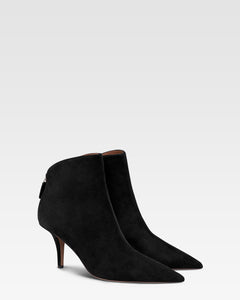 Stivaletti in pelle scamosciata nera