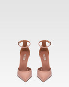 Ankle-strap pumps in dark phard patent leather