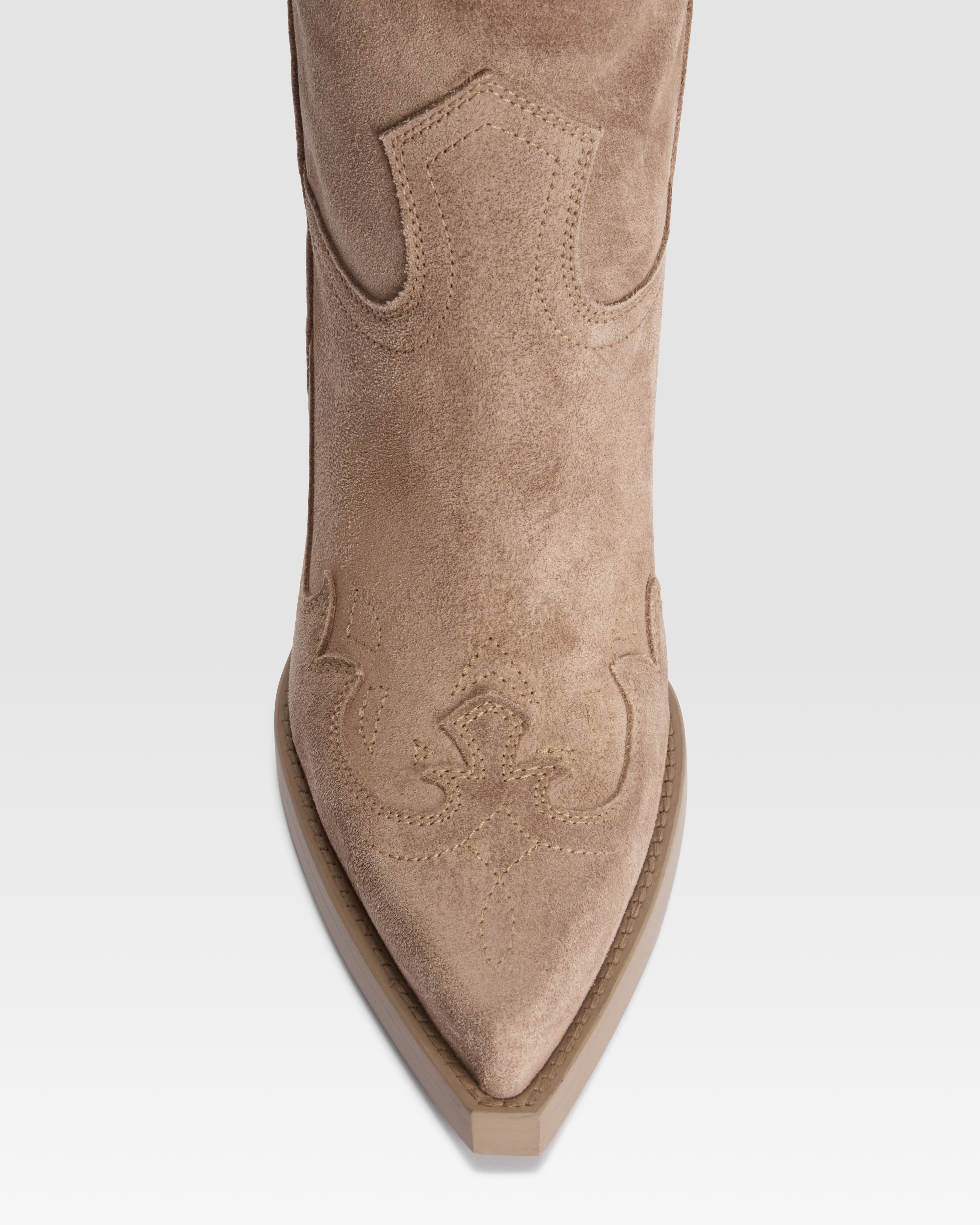 STIVALE TEXANO IN PELLE SCAMOSCIATA