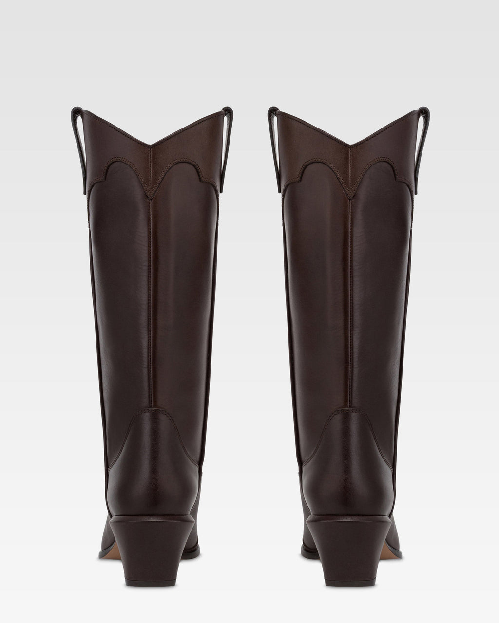 Stivali in pelle ebano