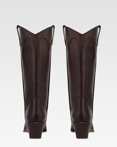 Stivali in pelle ebano