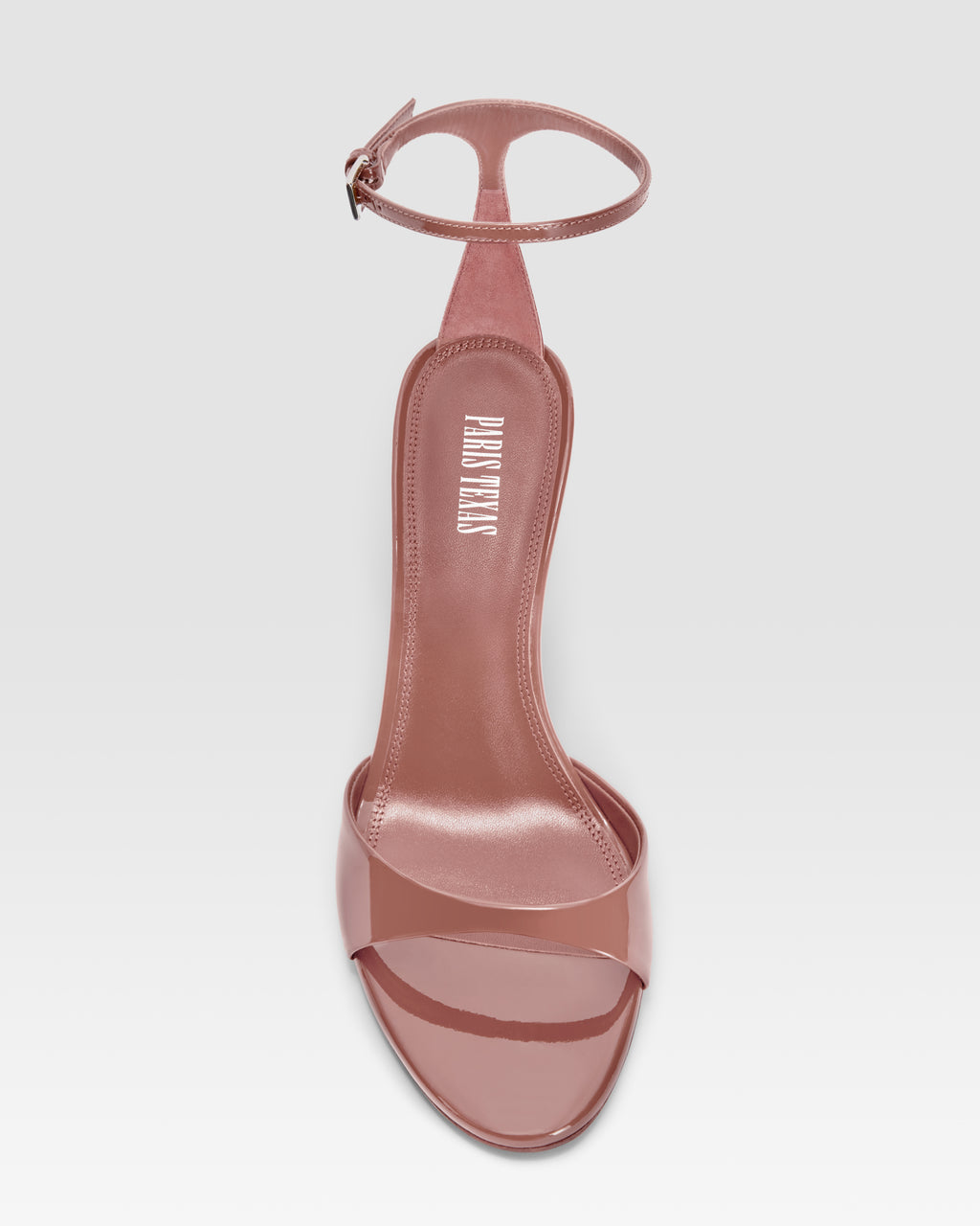 Sandali in vernice Texas rose con cinturino alla caviglia