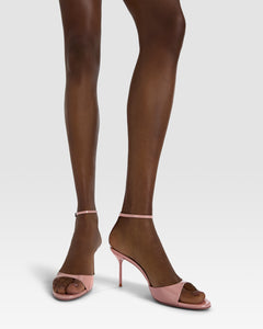 Sandali in vernice Texas rose con cinturino alla caviglia