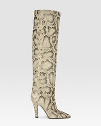 Boots in sand printed python leather — SAND