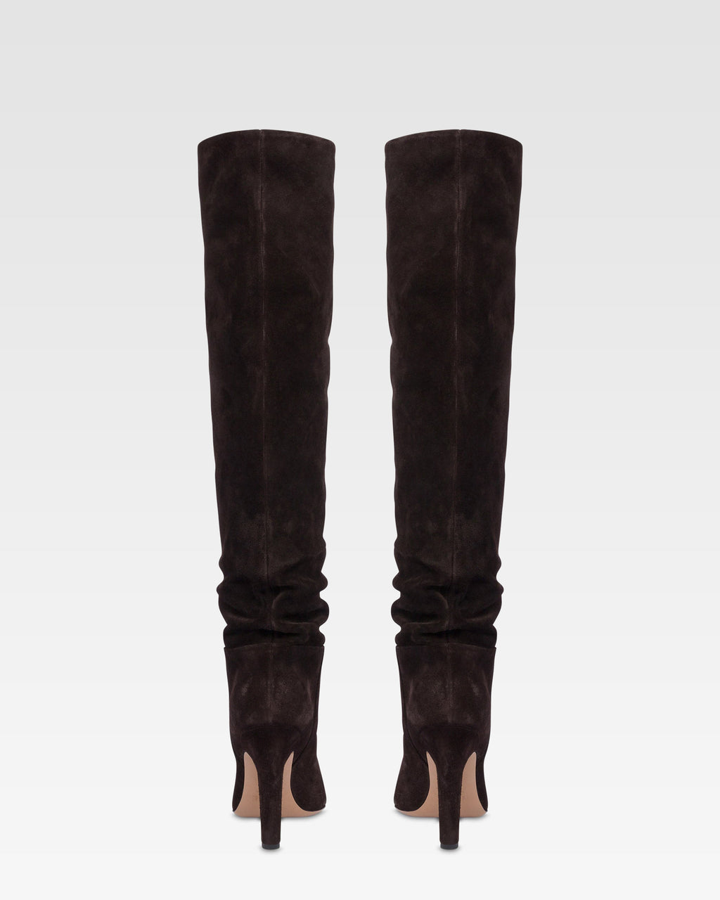 Boots in ebony calf suede leather.